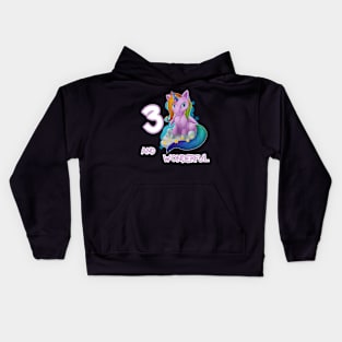 I´m 3 and wonderful design for boy or girl Kids Hoodie